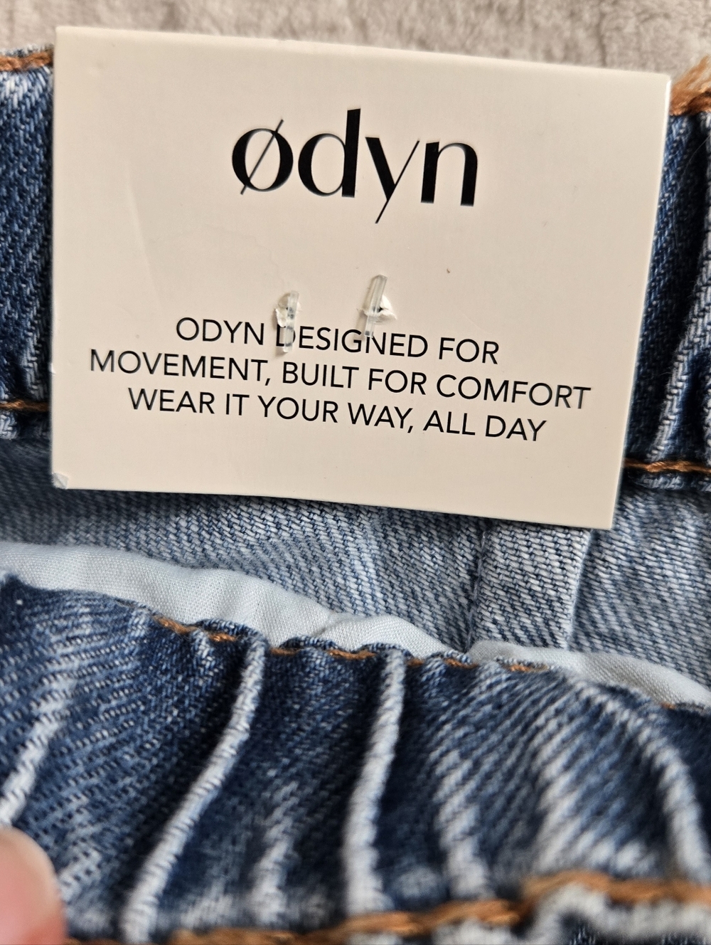 Odyn High Rise Wide Leg Jeans Size 8. Elastic Waist - Picture 10 of 10